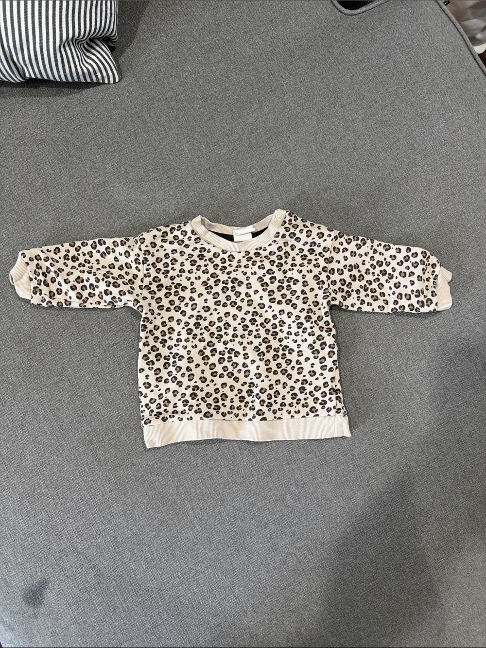 H&M Cream Leopard Print Kids Sweatshirt